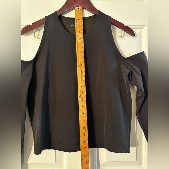 THEORY P/TP Black Witchy Fairy Grunge Cold Shoulder Long Sleeve Jersey Knit NICE - Picture 8 of 9